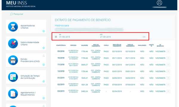 Extratos de Pagamentos de Benefícios INSS (Fonte - Google)